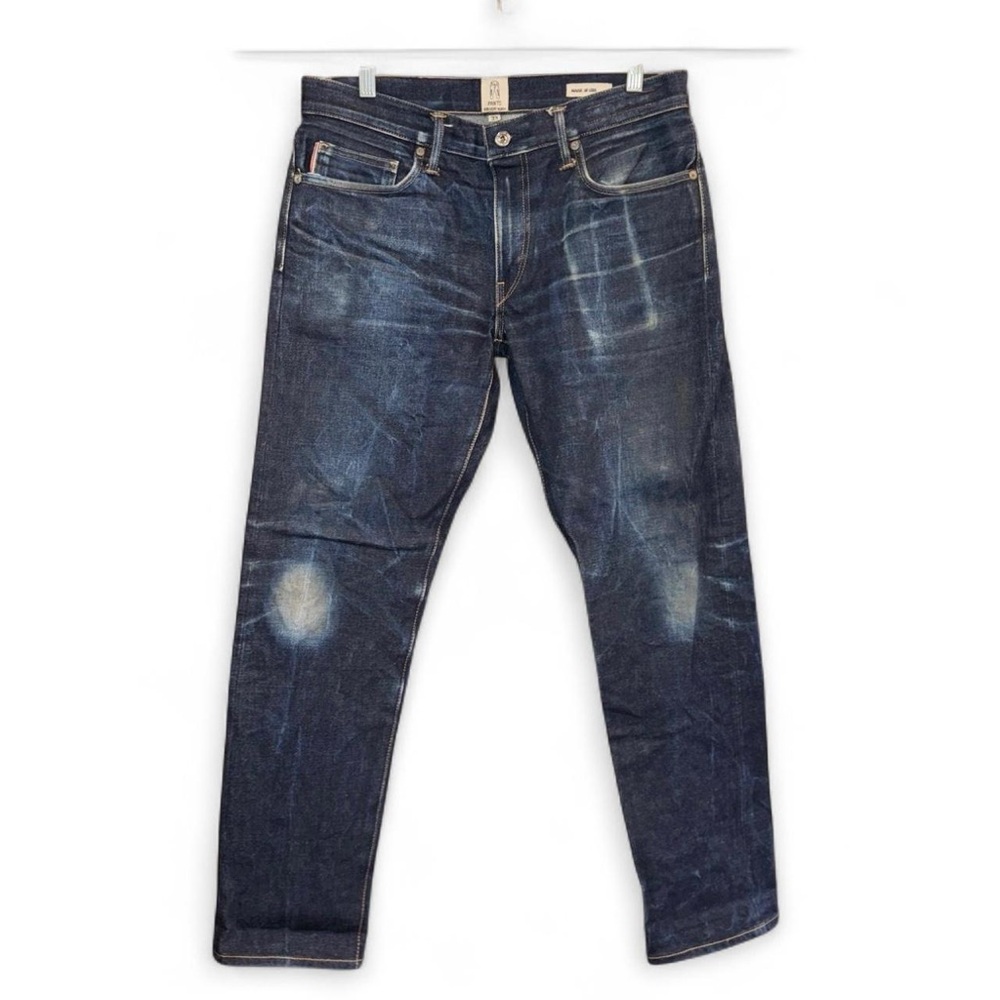 Hiroshi Kato Mammoth Indigo Jeans in Pen Slim
